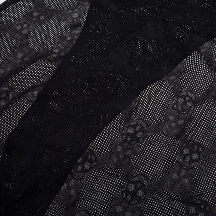 مملوكة مسبقًا Alexander McQueen Black Silk and Wool Skull Scarf