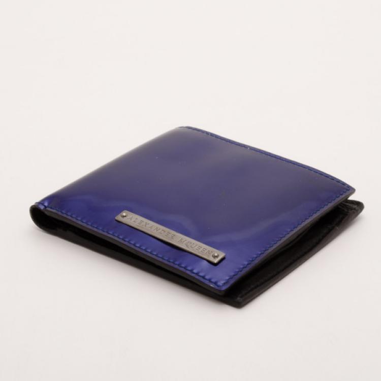 Pre Owned Alexander McQueen Blue Wallet 