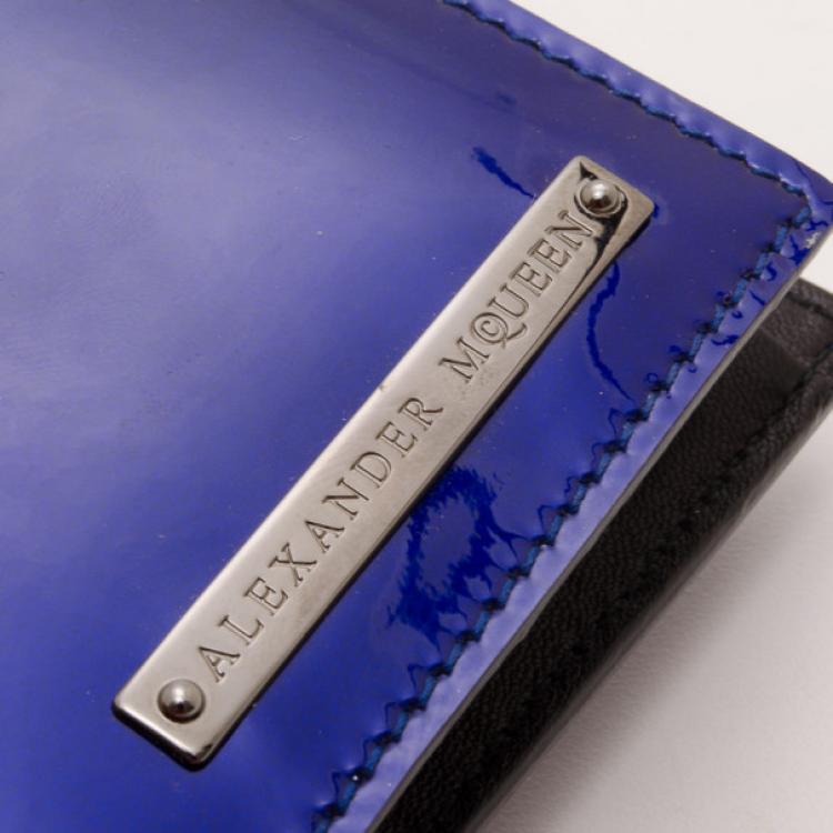 Pre Owned Alexander McQueen Blue Wallet 