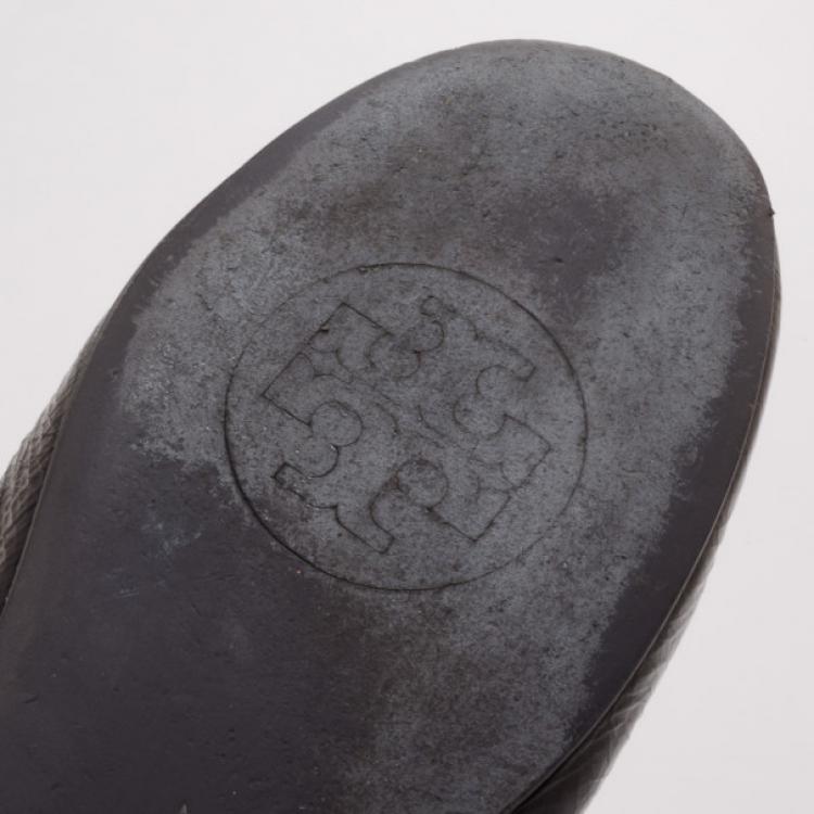 Pre Owned Tory Burch Black Ballerina Flats Size 39