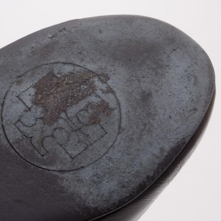 Pre Owned Tory Burch Black Ballerina Flats Size 39