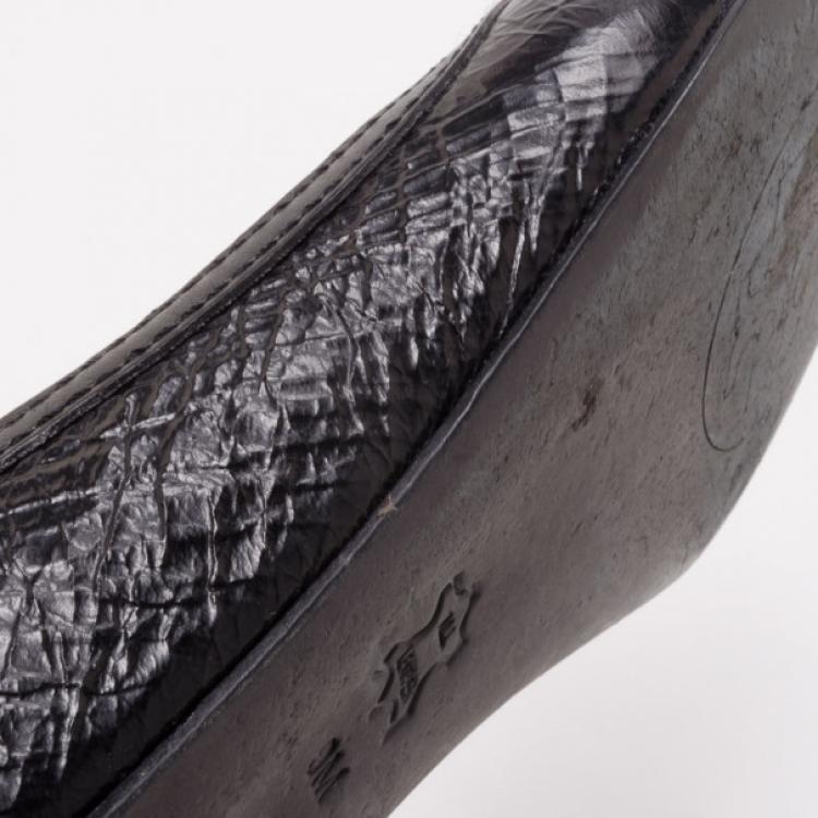 Pre Owned Tory Burch Black Ballerina Flats Size 39