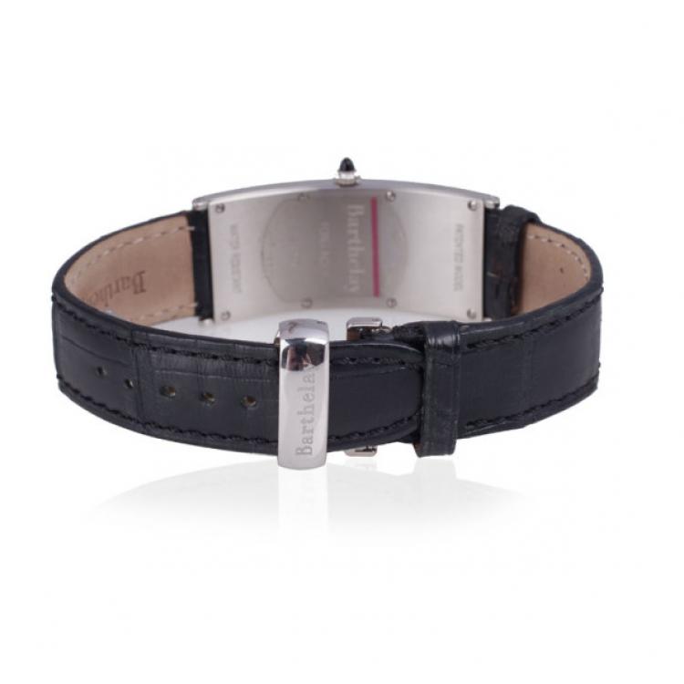 Pre Owned Barthelay White Diamond Fond Acier Womens Wristwatch 22 MM