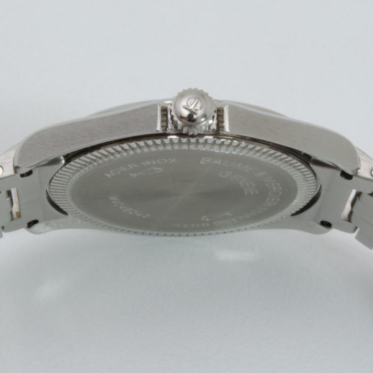 Pre Owned Baume & Mercier Classic Steel White Dial Ladies Wristwatch