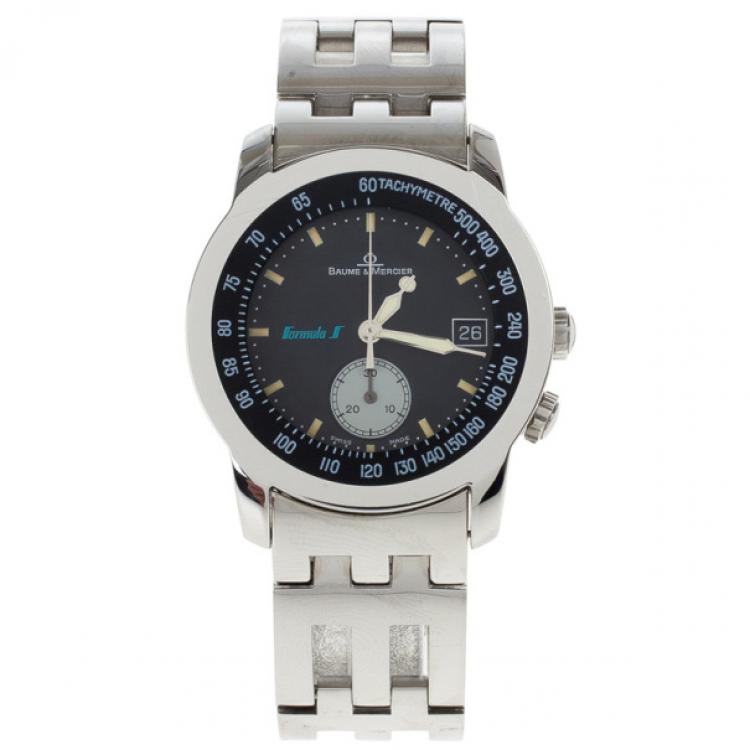 Pre Owned Baume & Mercier Formula 1 Mens Wristwatch 34 MM
