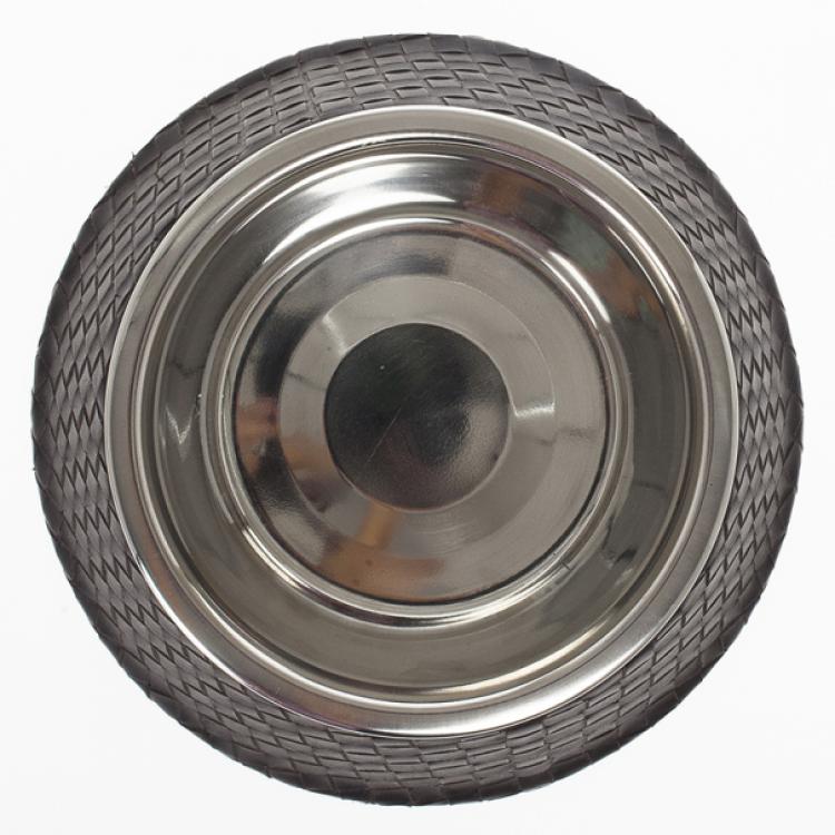 Pre Owned Bottega Veneta Brown Intrecciato Dog Bowl