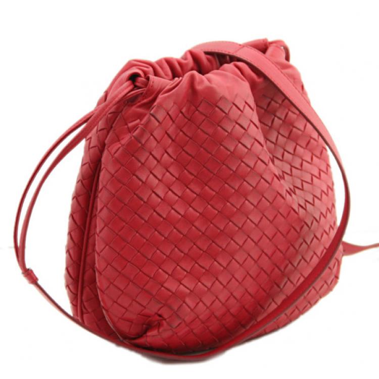 Pre Owned Bottega Veneta Small Intrecciato Messenger Bag
