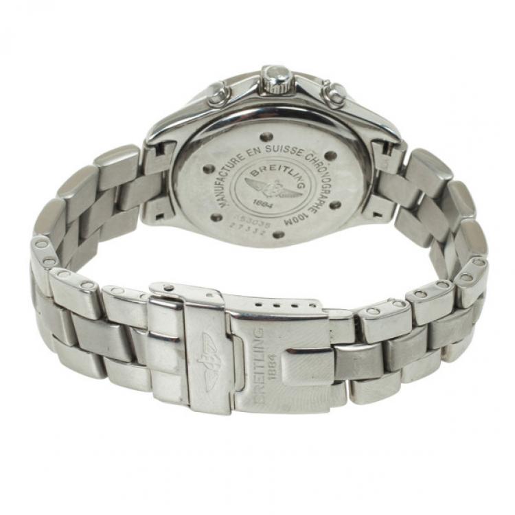 Pre Owned Breitling Colt Chronograph SS Mens Wristwatch 38 MM