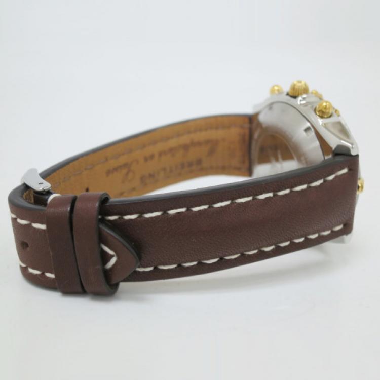 Pre Owned Breitling Chronomat SS YG Blue Mens Wristwatch