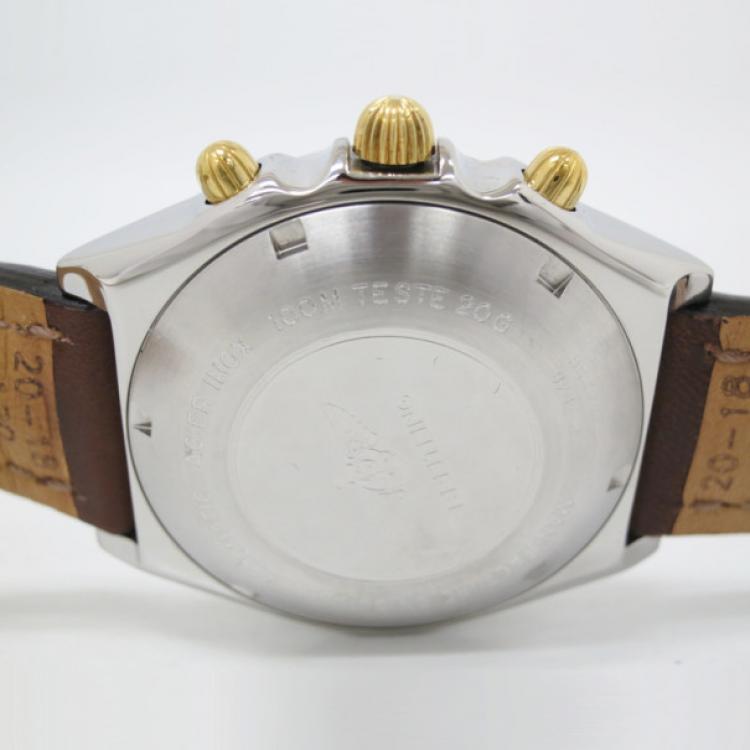 Pre Owned Breitling Chronomat SS YG Blue Mens Wristwatch