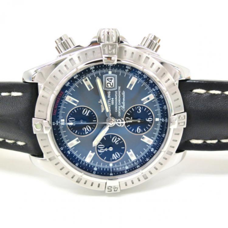 Pre Owned  Breitling Chronomat Evolution SS Gray Mens Wristwatch 