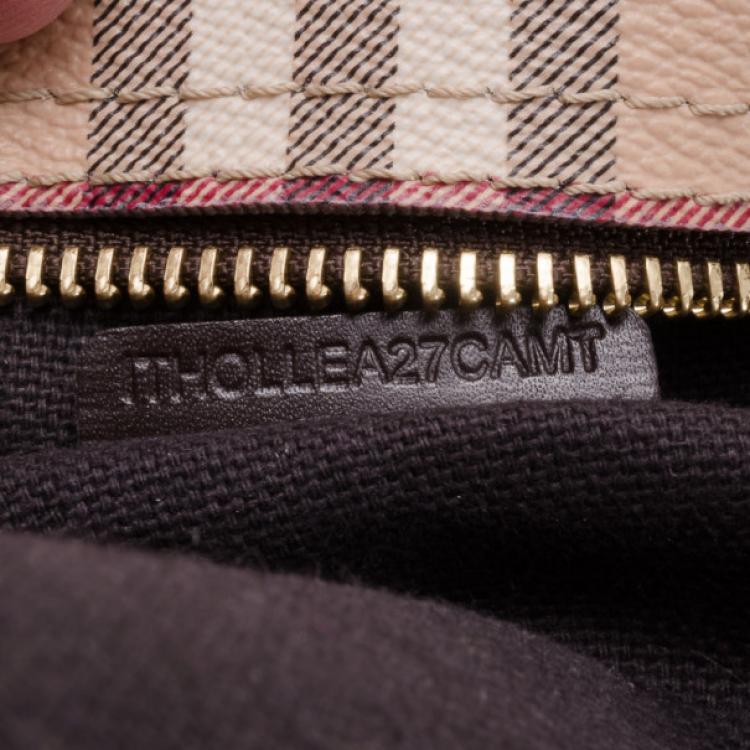 Pre Owned Burberry Haymarket Check Tote 
