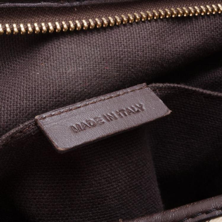 Pre Owned Burberry Haymarket Check Large Hobo 