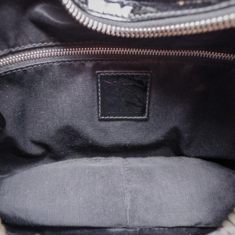 Pre Owned Burberry Nova Check Star Studded Hobo