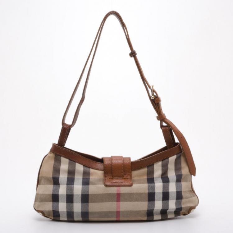 Pre Owned Burberry Prorsum House Check Shoulder bag