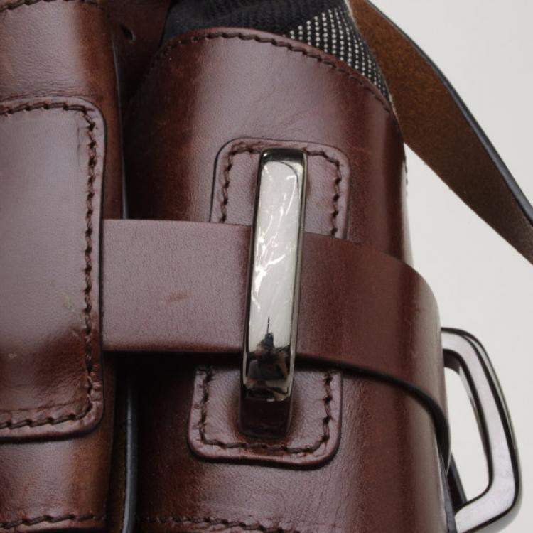 Pre Owned Burberry Mega Check Hobo