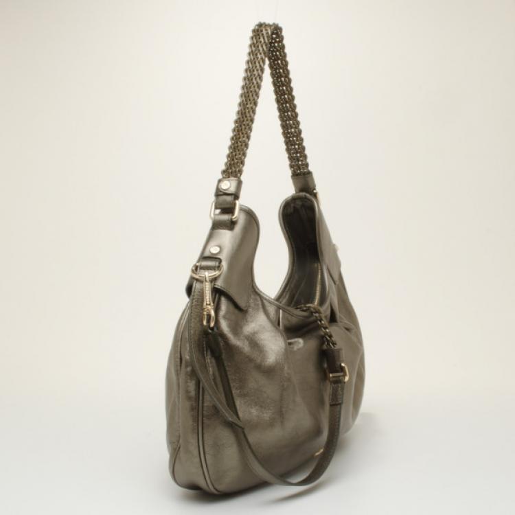 Pre Owned Burberry Nappa Leather Hobo