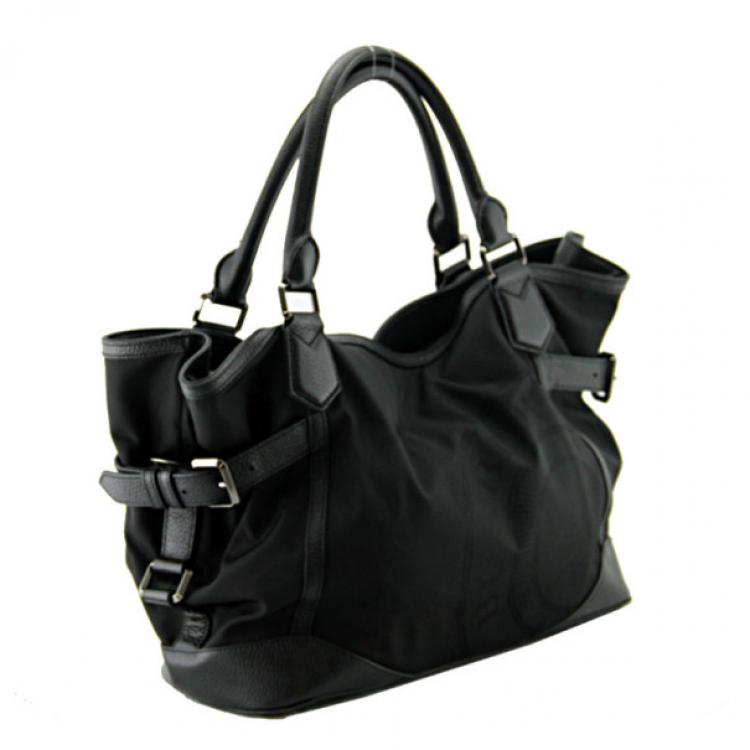 Pre Owned Burberry Montclare Black Tote