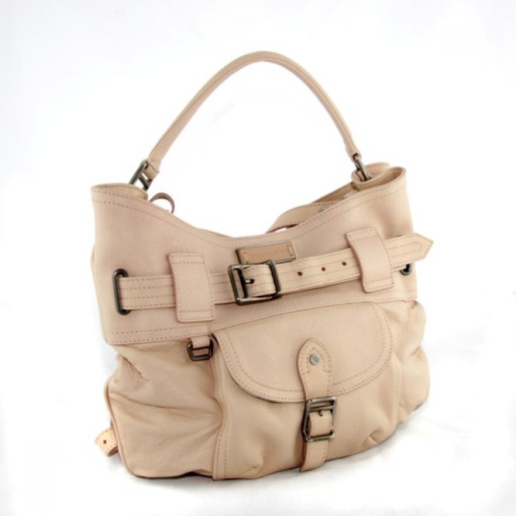 Pre Owned Burberry Leather Shoulder Bag