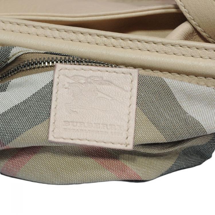 Pre Owned Burberry Leather Shoulder Bag