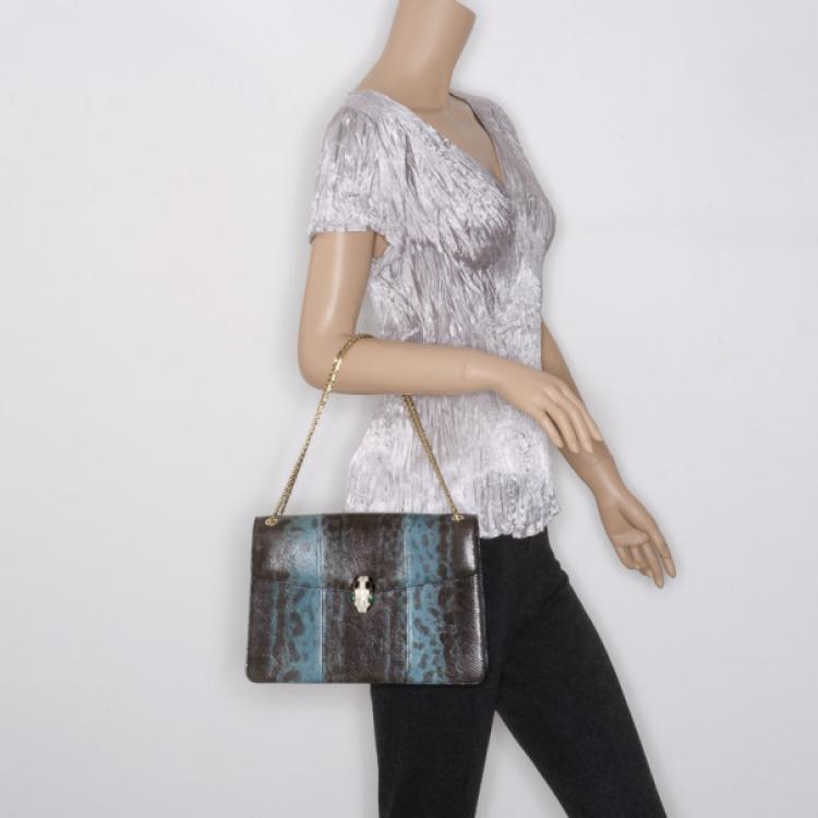 Bvlgari snakeskin online bag