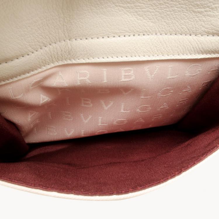 Pre Owned Bvlgari Pink and White Monogram Canvas Tote 