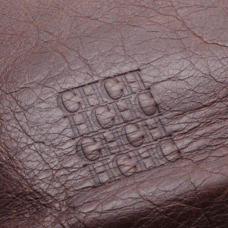 Pre Owned Carolina Herrera Brown Leather Small Hobo