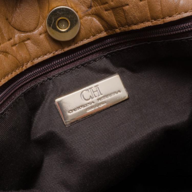 Pre Owned Carolina Herrera CH Calf Hair Leopard Tote