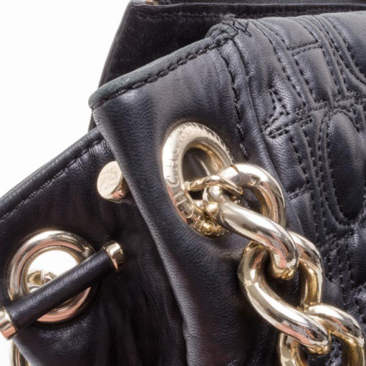 Pre Owned Carolina Herrera Monogram Chain Handle Tote 