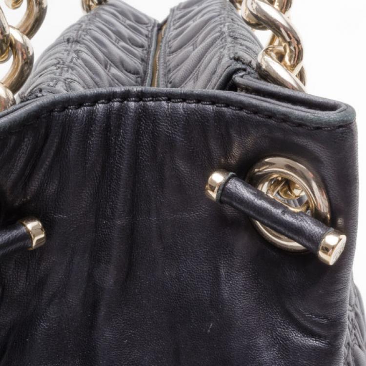 Pre Owned Carolina Herrera Monogram Chain Handle Tote 