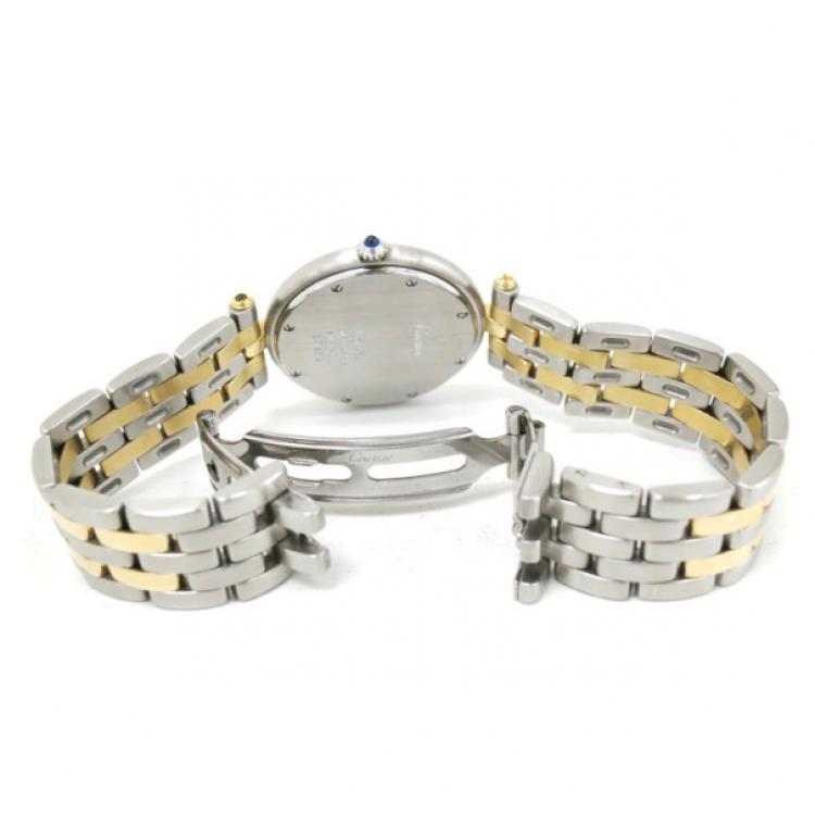 Pre Owned Cartier Panthere Round Wristwatch SS K18YG White/Combi