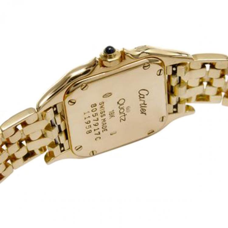 Pre Owned Cartier Mini Panthere Ladies 18K Gold Watch