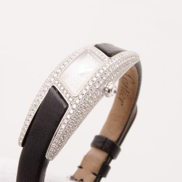Pre Owned Cartier Privee Collection Ladies Watch White Gold/Diamonds