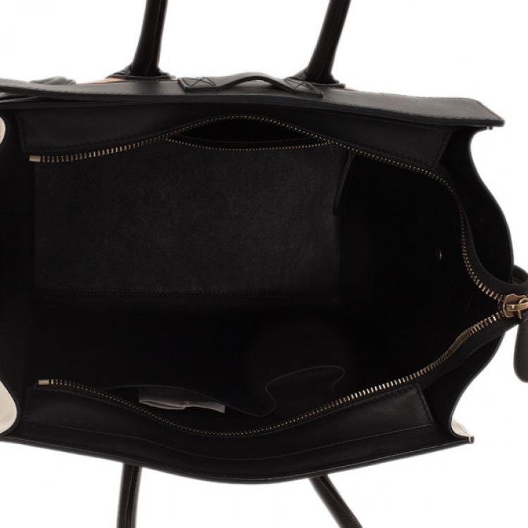مملوكة مسبقًا Celine Tricolor Mini Luggage Smooth Leather Tote Bag
