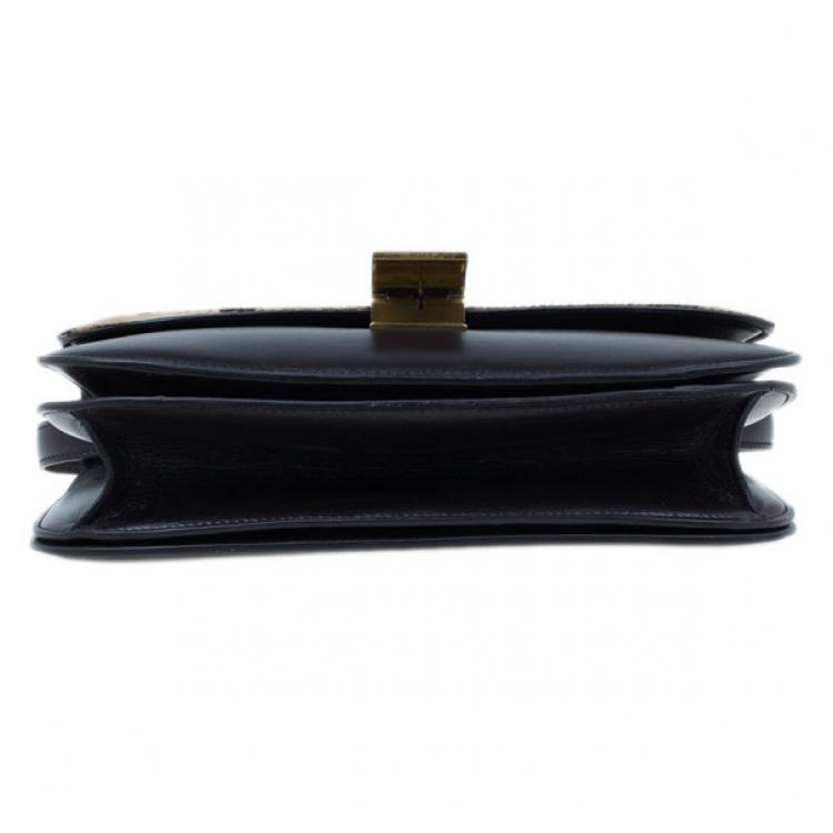 Pre Owned Celine Leopard Print Leather Medium Classic Box Bag