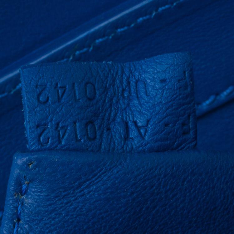 مملوكة مسبقًا Celine Electric Blue Palmelato Leather Mini Luggage Tote