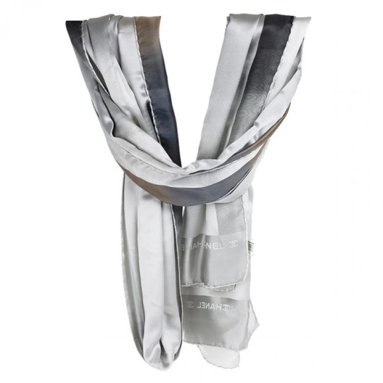 Pre Owned Chanel Grey Metallic Stole