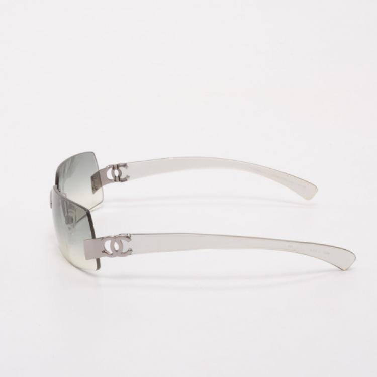 Pre Owned Chanel Silver Frameless Sunglasses