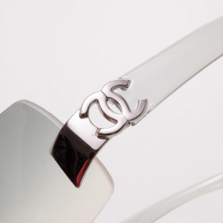 Pre Owned Chanel Silver Frameless Sunglasses