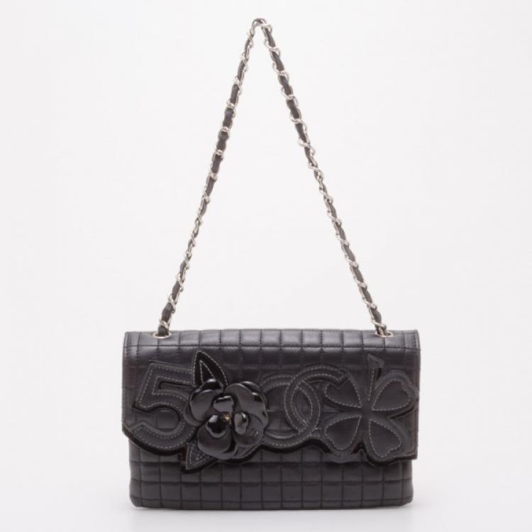 Chanel Black Lambskin Camelia No.5 Flap Bag Chanel | The Luxury Closet