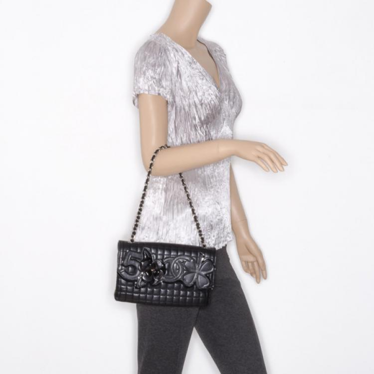 Chanel - Silver Lambskin Lucky Charms Shoulder Bag Reissue 225