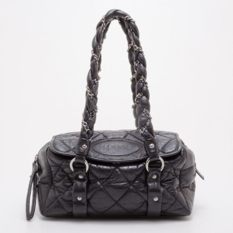 Chanel Black Lambskin Vintage Ligne Small Duffle Bag Chanel | The Luxury  Closet