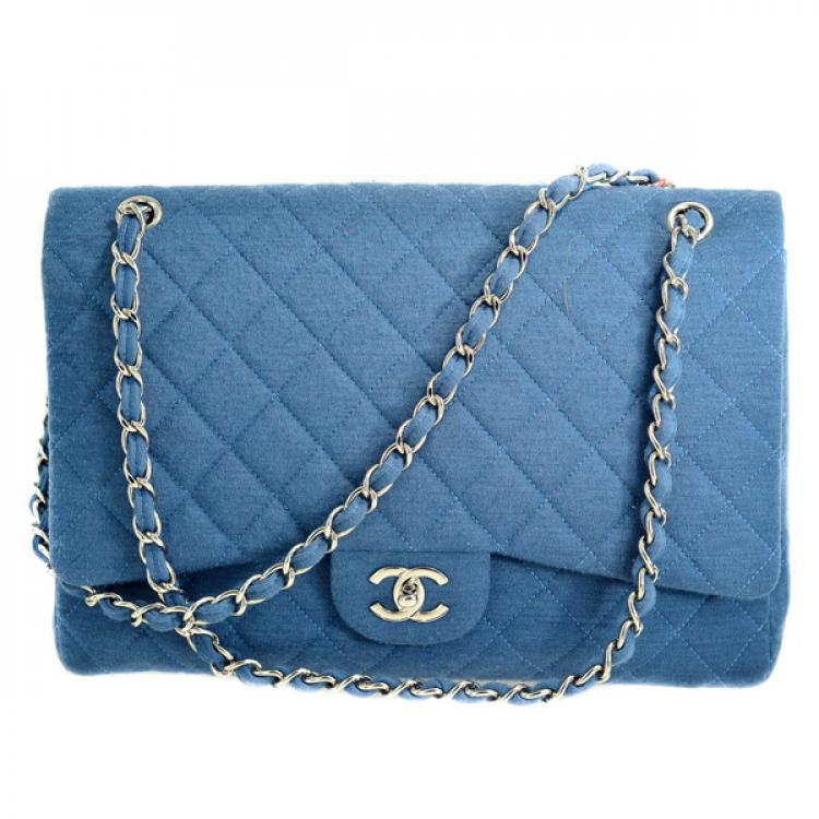 Classic Chanel Flap Bag Jumbo XL Bleu Denim Chanel | TLC