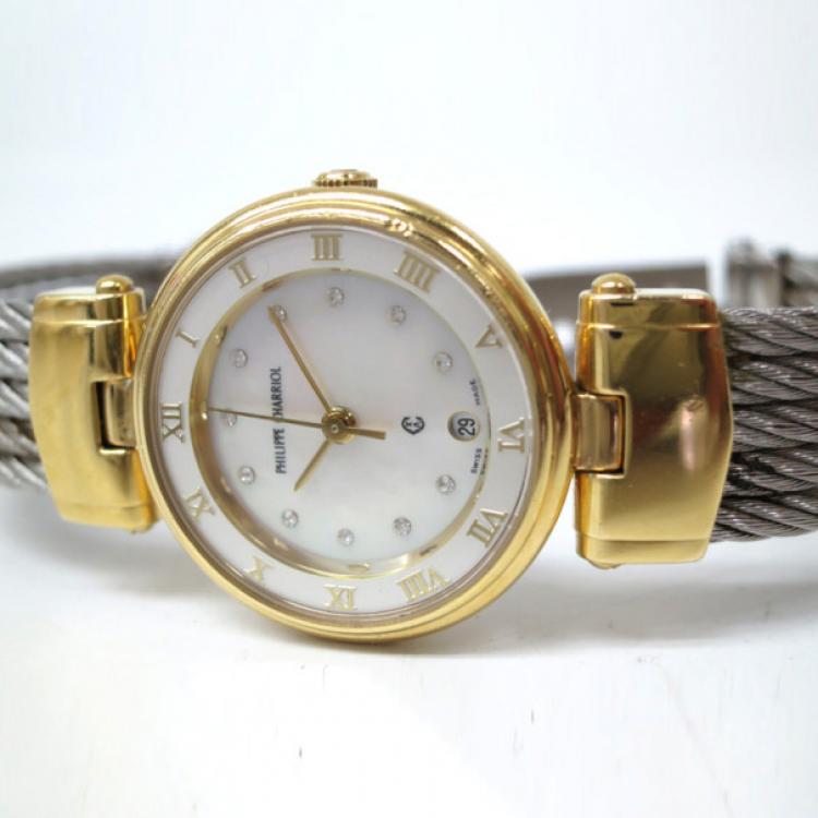 Pre Owned Philippe Charriol Wristwatch SS GP Shell