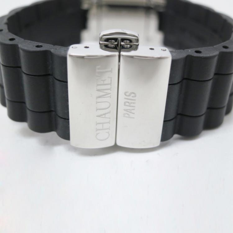 مملوكة مسبقًا Chaumet Class 1 SS Rubber Womens Wristwatch 24 MM
