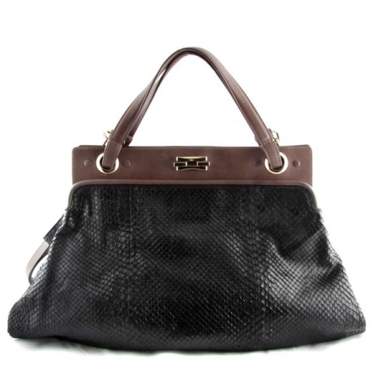 Pre Owned Chloe Python Tote Bag