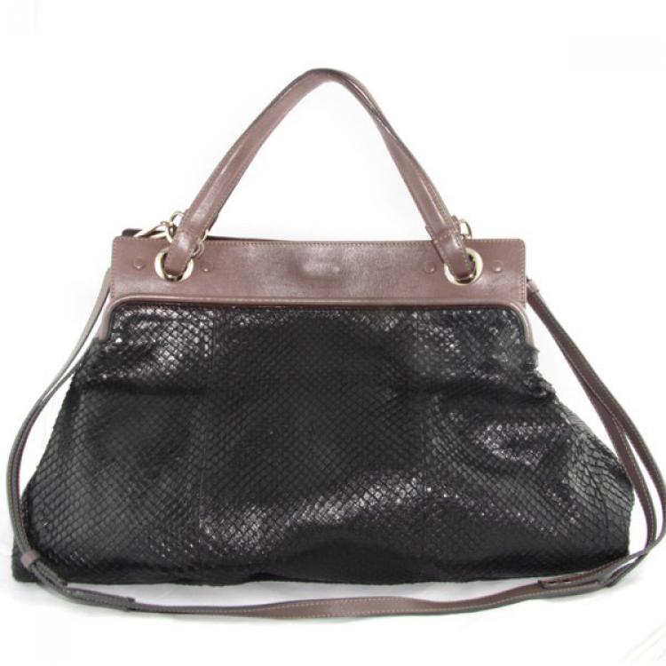 Pre Owned Chloe Python Tote Bag