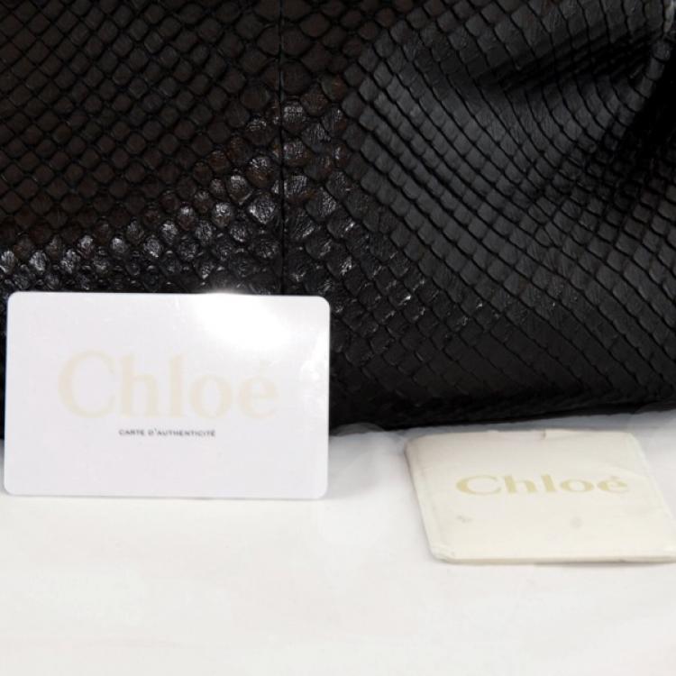 Pre Owned Chloe Python Tote Bag