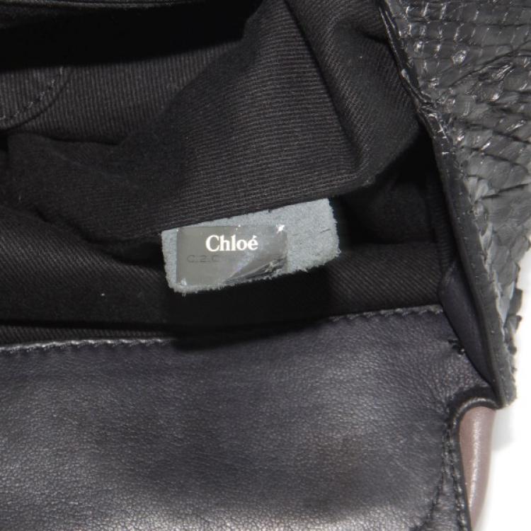 Pre Owned Chloe Python Tote Bag