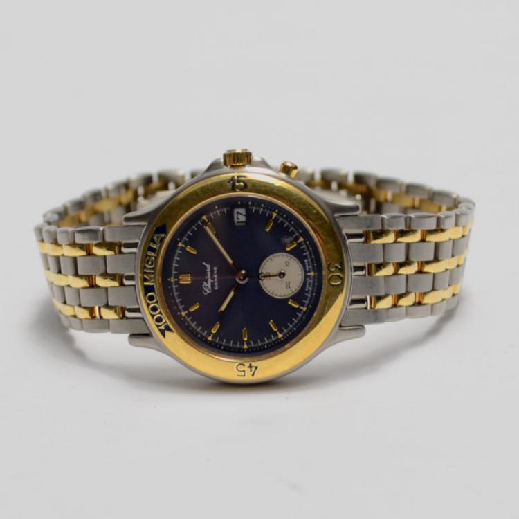 Pre Owned Chopard 1000 Miglia SS Blue Mens Wristwatch 36 MM